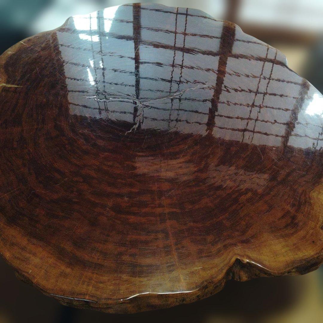 超希少品 ブビンガ輪切り 1枚板テーブル 座卓
