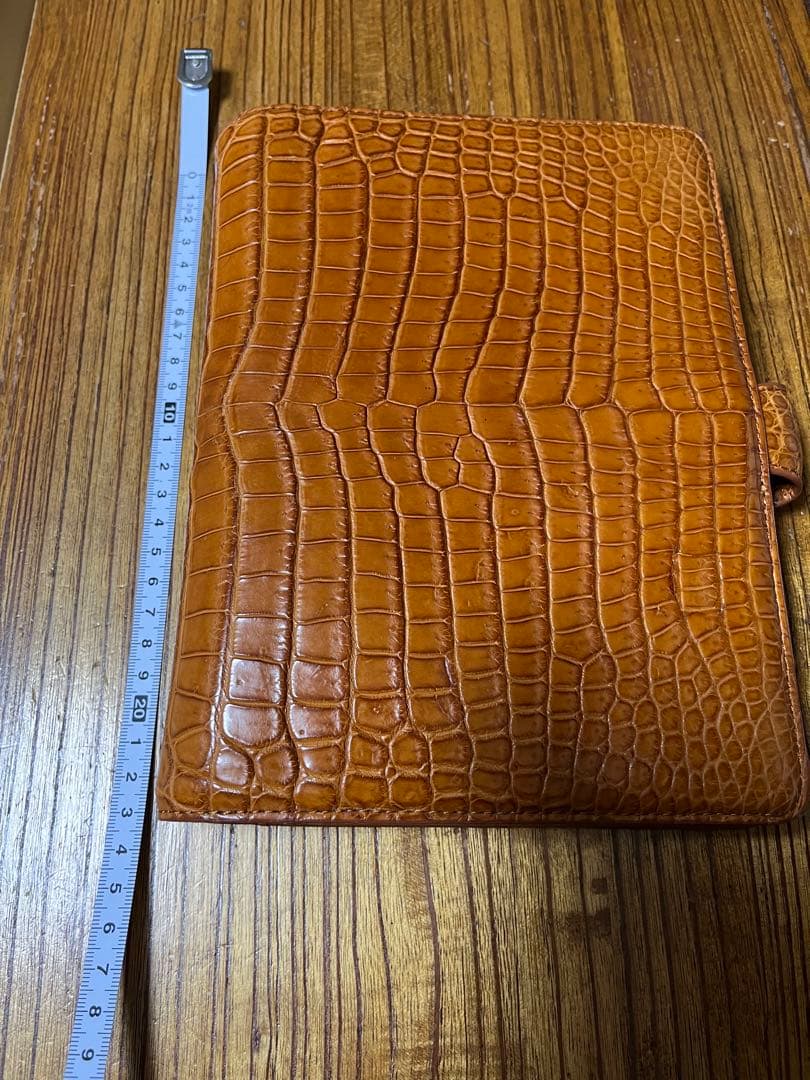 A5手帳カバー　クロコダイル　メモ　象革　キタムラ