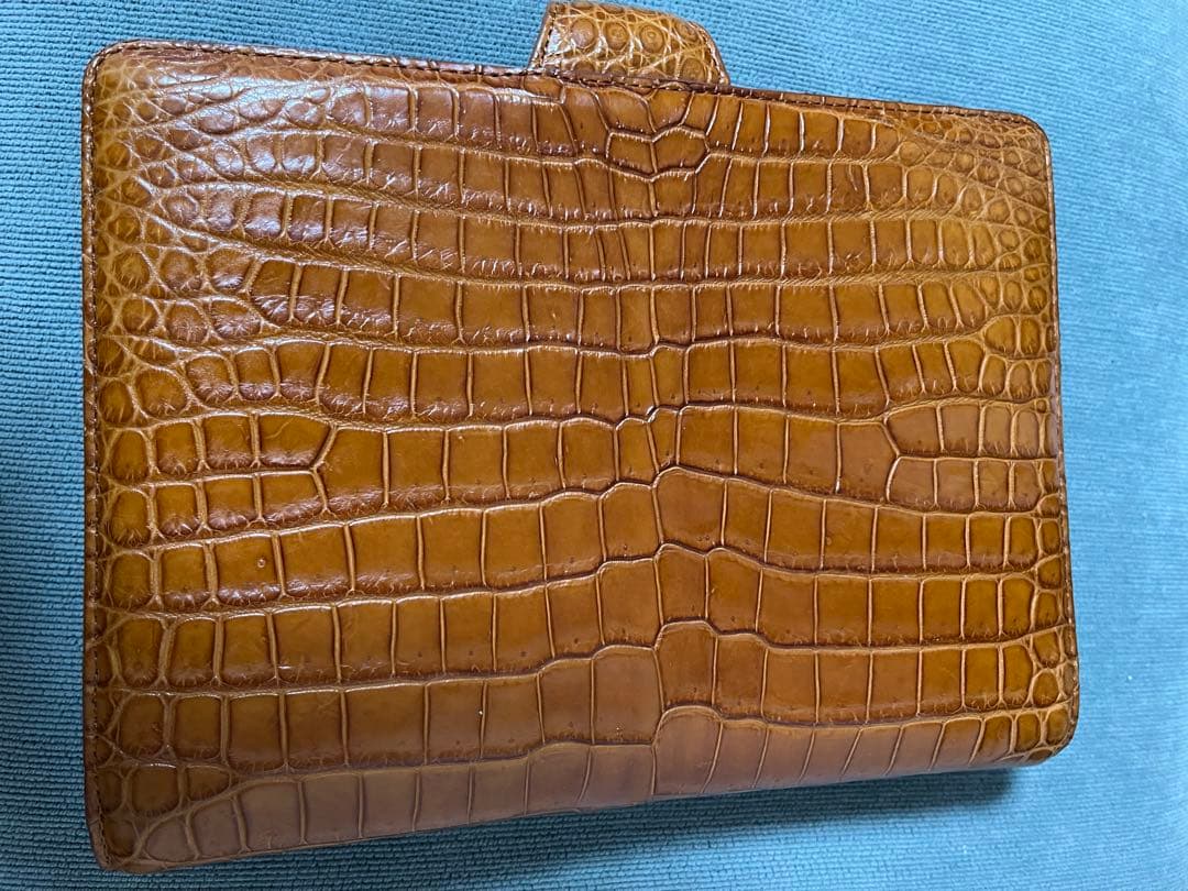 A5手帳カバー　クロコダイル　メモ　象革　キタムラ