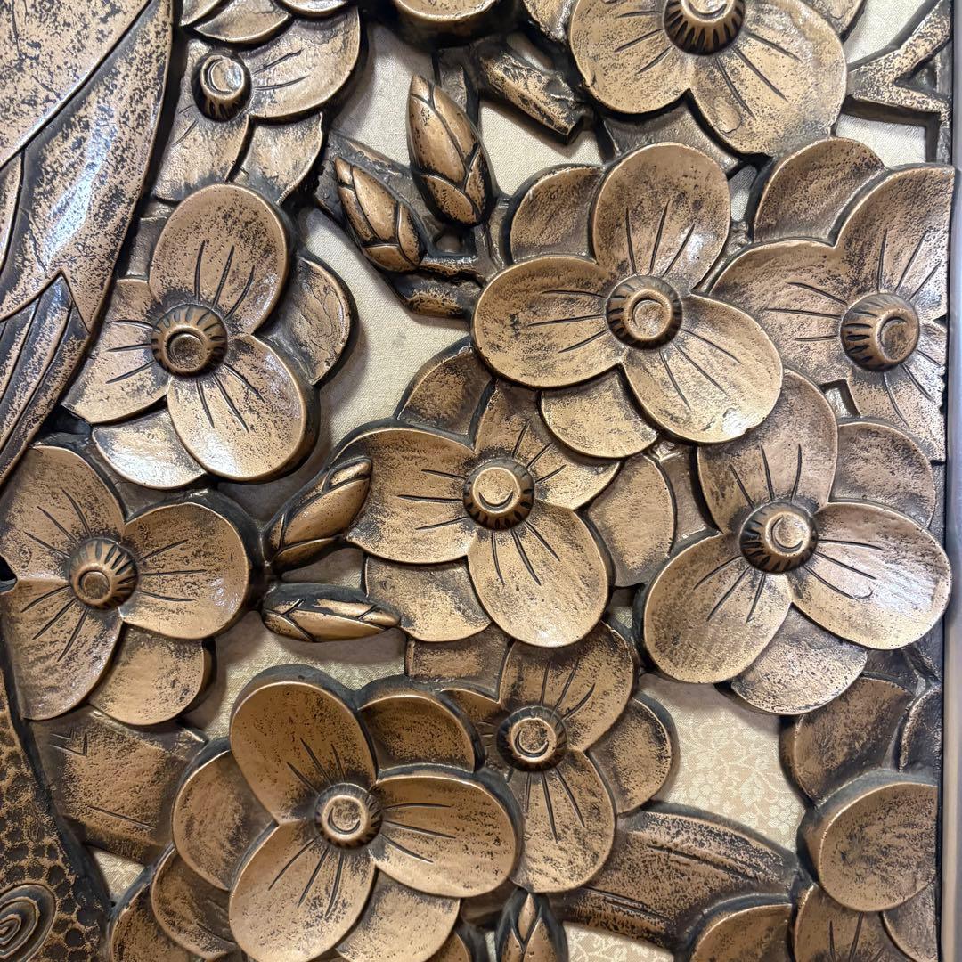 秀峰 秀峰刀 銅製　オブジェ 秀峰彫刻 アンティーク 銅 彫刻 孔雀