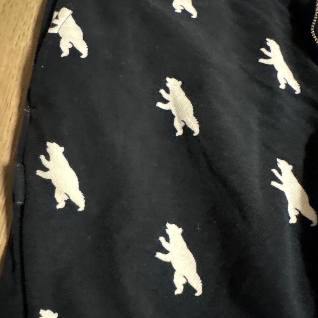 PEARLY GATES クマ柄パンツ　ブラック