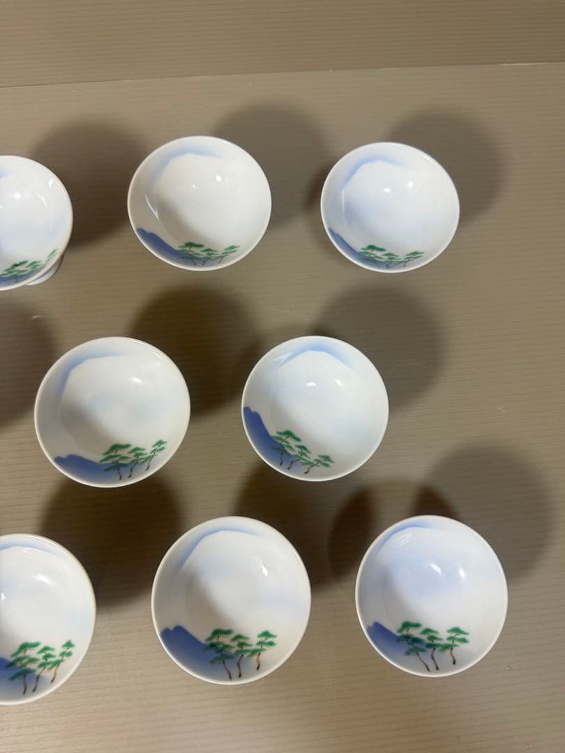 2188  深川製磁　森　猪口　11客　未使用