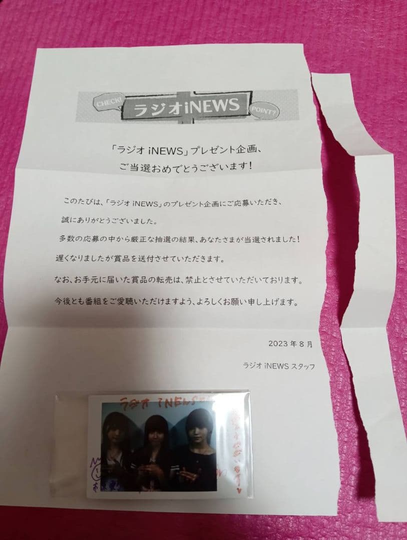 ≒JOY 直筆サイン入りチェキ 江角怜音 天野香乃愛 市原愛弓 ニアジョイ