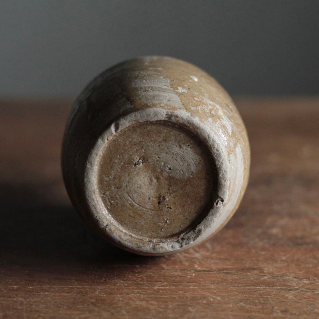 美濃 灰釉瓶 花入れ 江戸後期 古美術 古道具 アンティーク