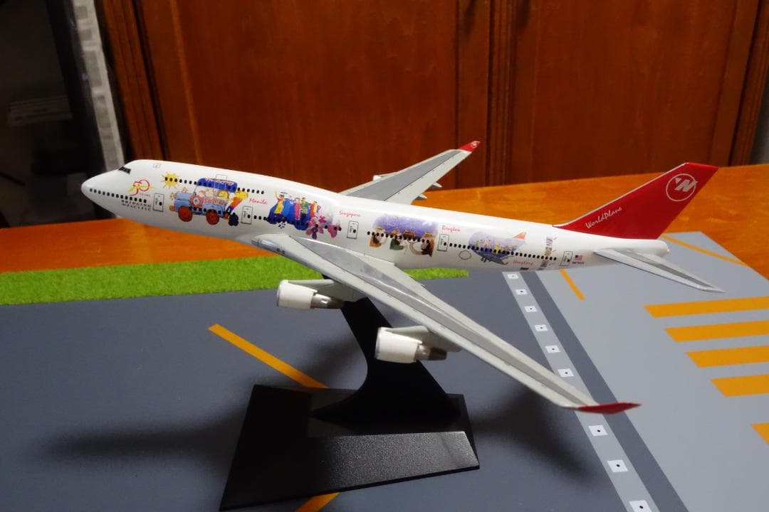 航空機・ヘリコプター NORTHWEST WORLDPLANE B747-400 1/400