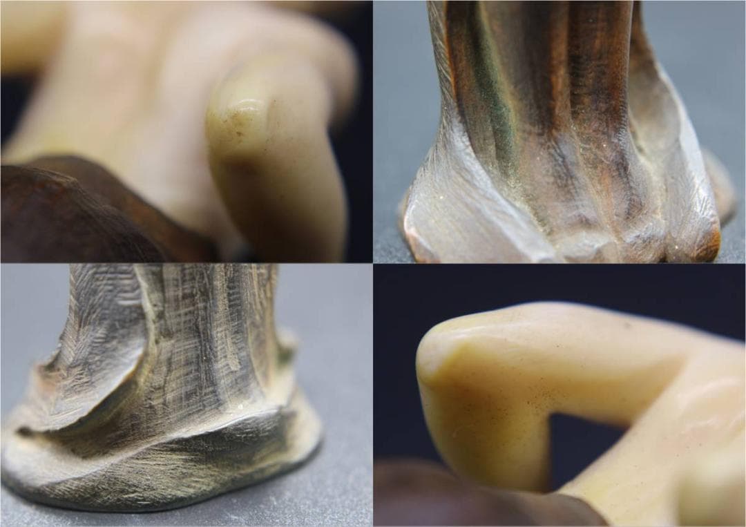 作家もの オブジェ アールヌーボー 裸婦像 木彫 彫刻 置物