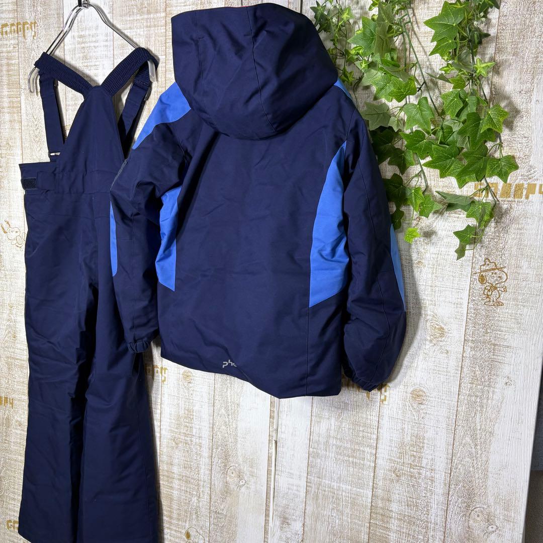 フェニックス　スノーボード　スキー　スノーウェア キッズ　セットアップ　紺色　赤