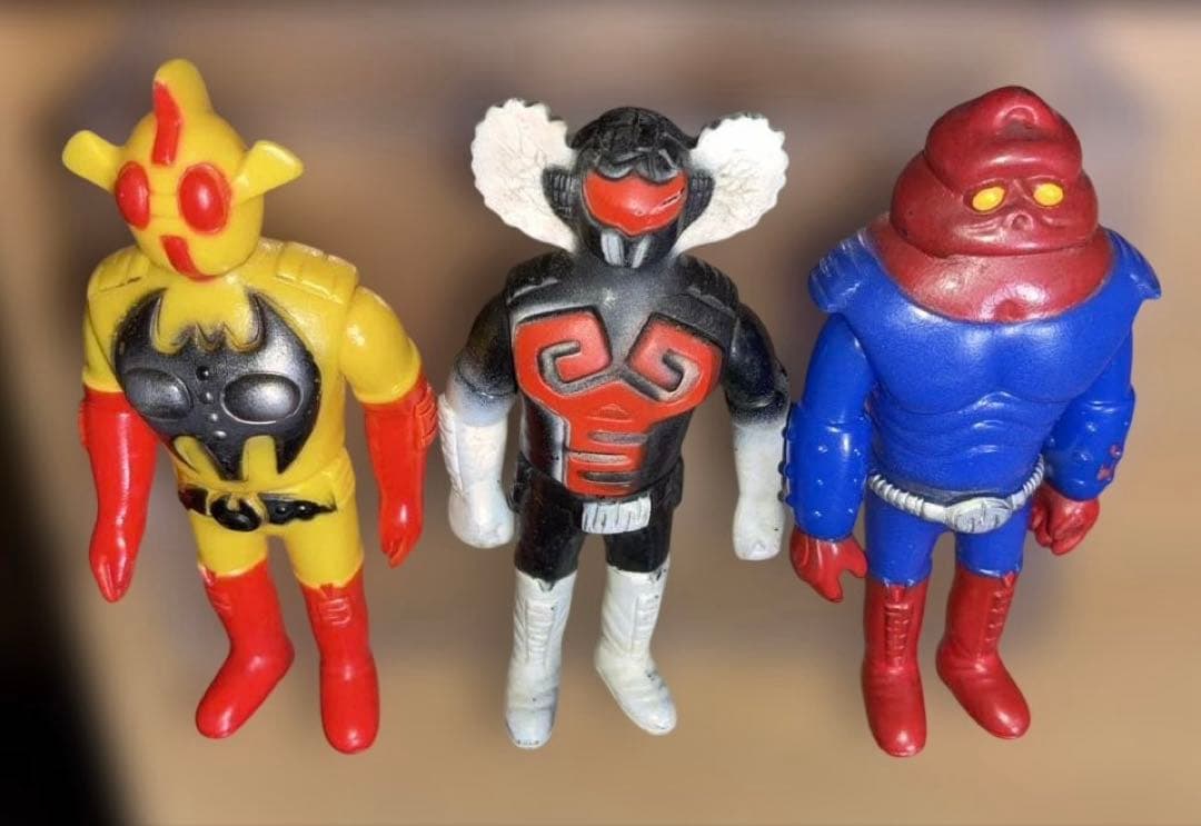 激レア！アクマイザーミニミニ ソフビ3体セット当時物タカトク昭和レトロ石森章太郎