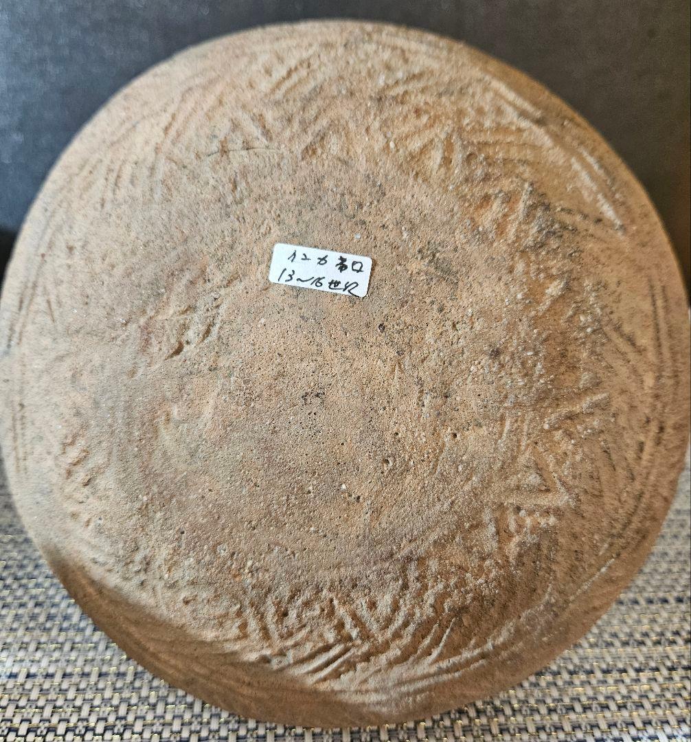 伝】古代土器　南米　古代ペルー　 古代インカ　幾何学文様　陶質土器　壺　甕