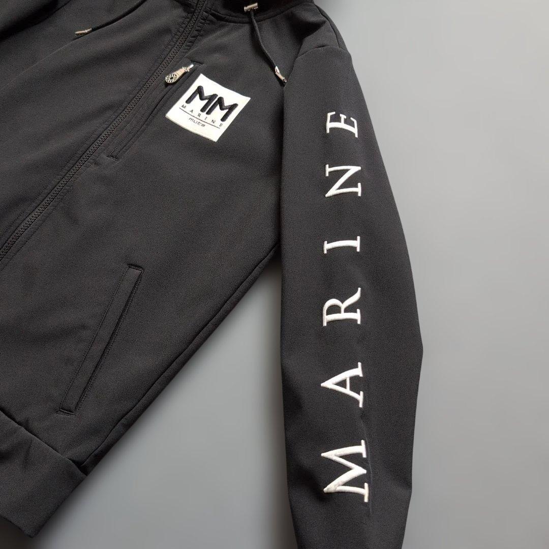 【極美品】ムータマリンゴルフ　裏起毛フルジップパーカー　S 黒