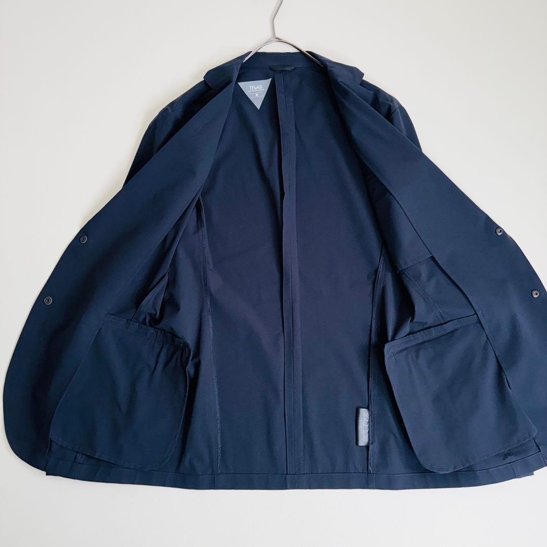 2679【美品】TFW49 セットアップスーツ ストレッチ素材 ネイビー 日本製