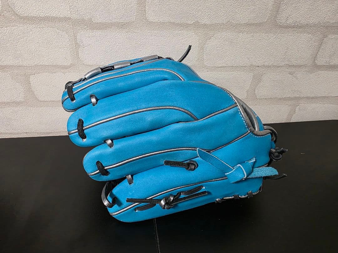 Hi-Gold 軟式硬式グラブ 水色 シルバー 真極