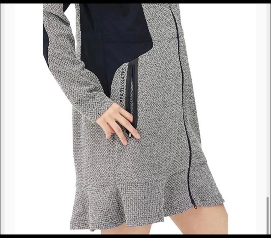 新品未使用タグ付 パーリーゲイツワンピース ジャガード フレアスカート1