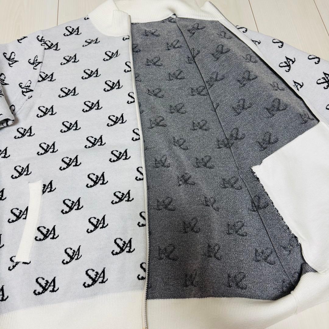 St ANDREWS 12G STAロゴジャガード ニットブルゾン メンズ AW