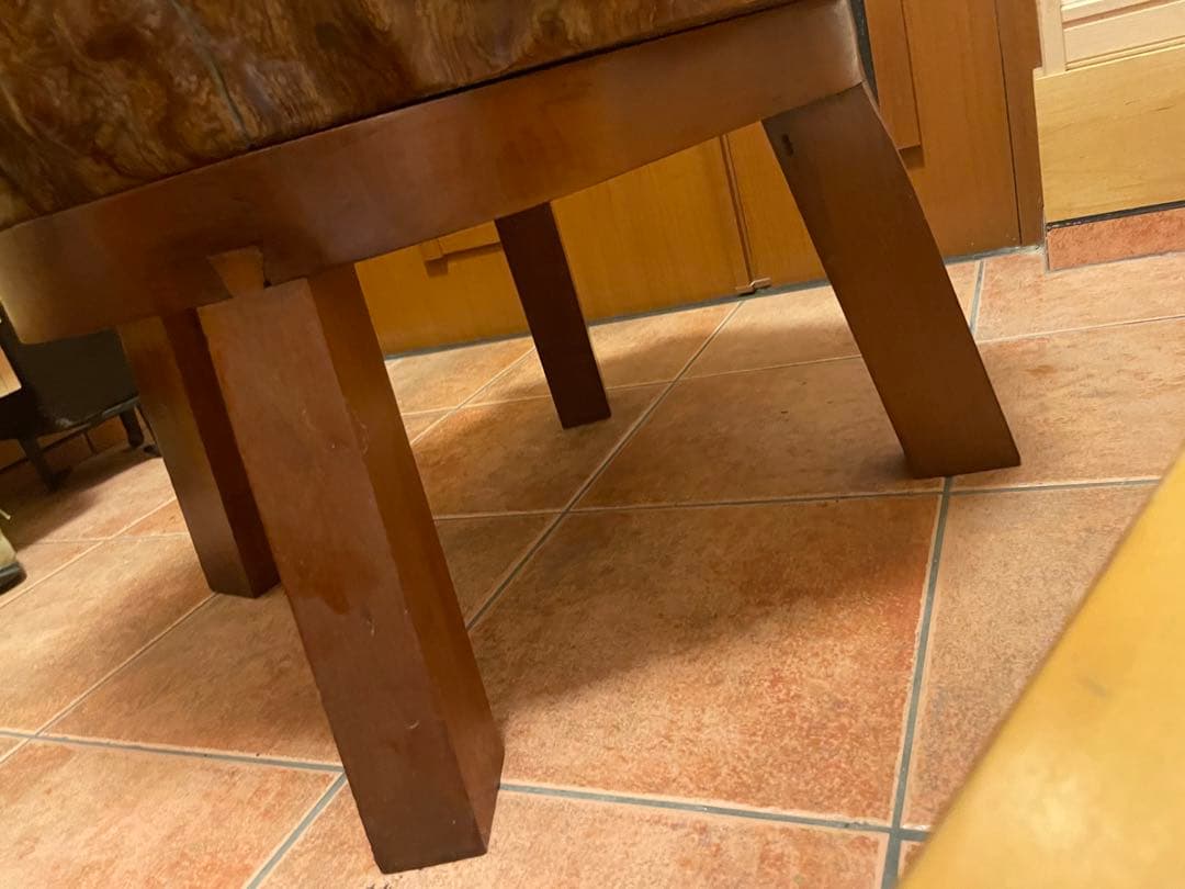 火鉢　木製　くり抜き　丸型　アンティーク