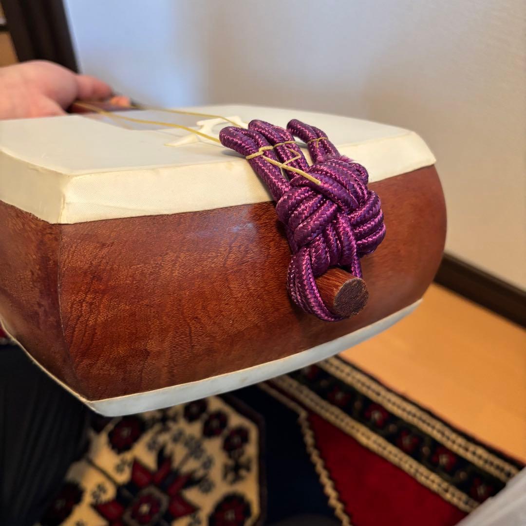 木製三味線本体 3弦 茶色