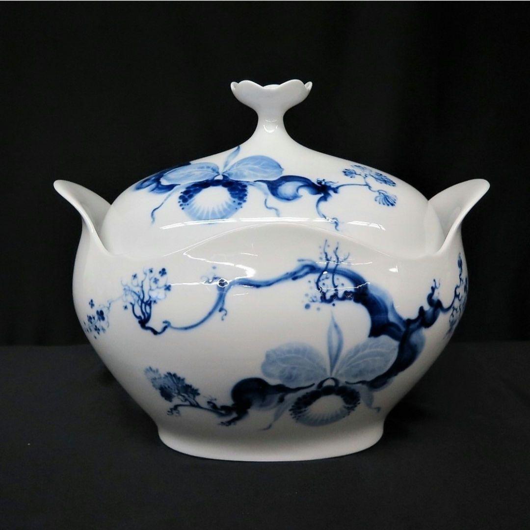 珍品★美品【MEISSEN】ブルーオーキッド　スープチューリン（大）