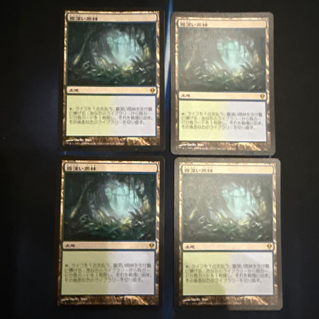 mtg 霧深い雨林　日本語4枚セット