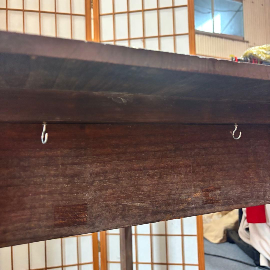 木製作業机 引き出し2つ付き アンティーク テーブル デスク 昭和レトロ