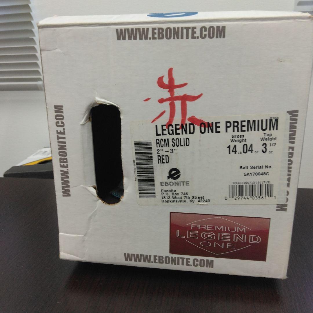 EBONITE PREMIUM LEGEND ONE 赤 14p4oz