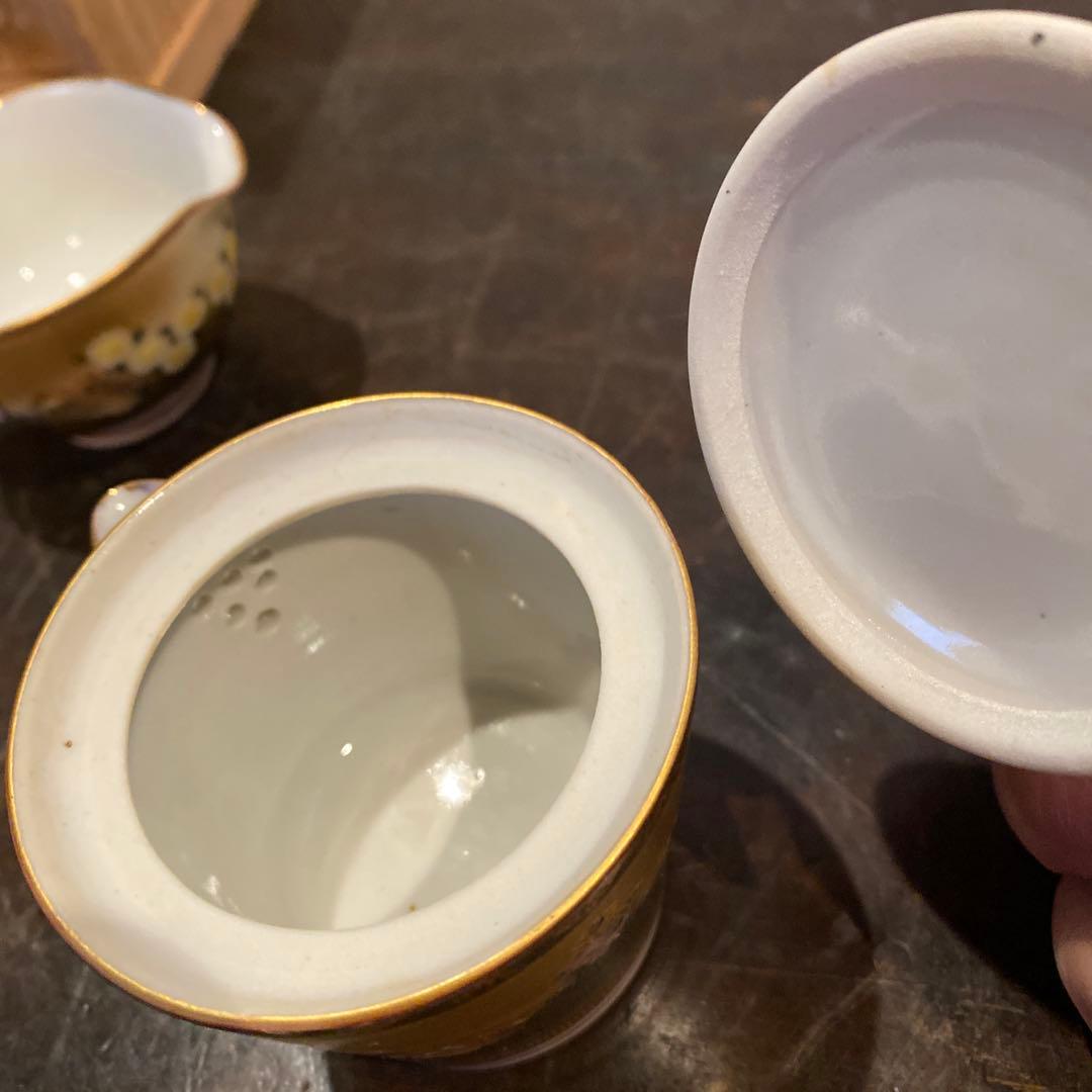 九谷金彩鶉文茶器セット【桐箱付】