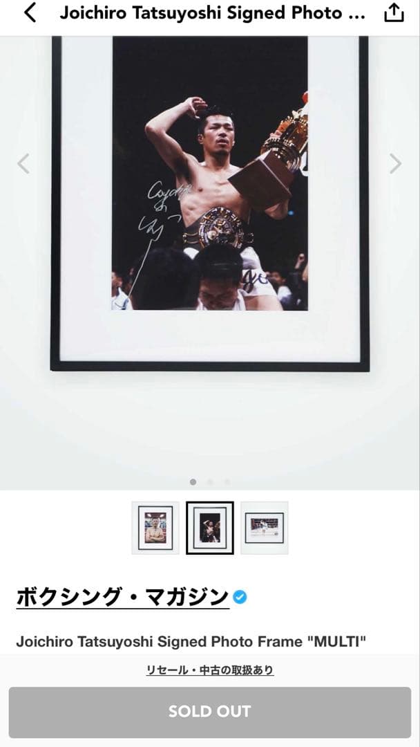 辰吉丈一郎　サイン　井上尚弥　ボクシング　レア　中谷　堤　タイソン　パッキャオ