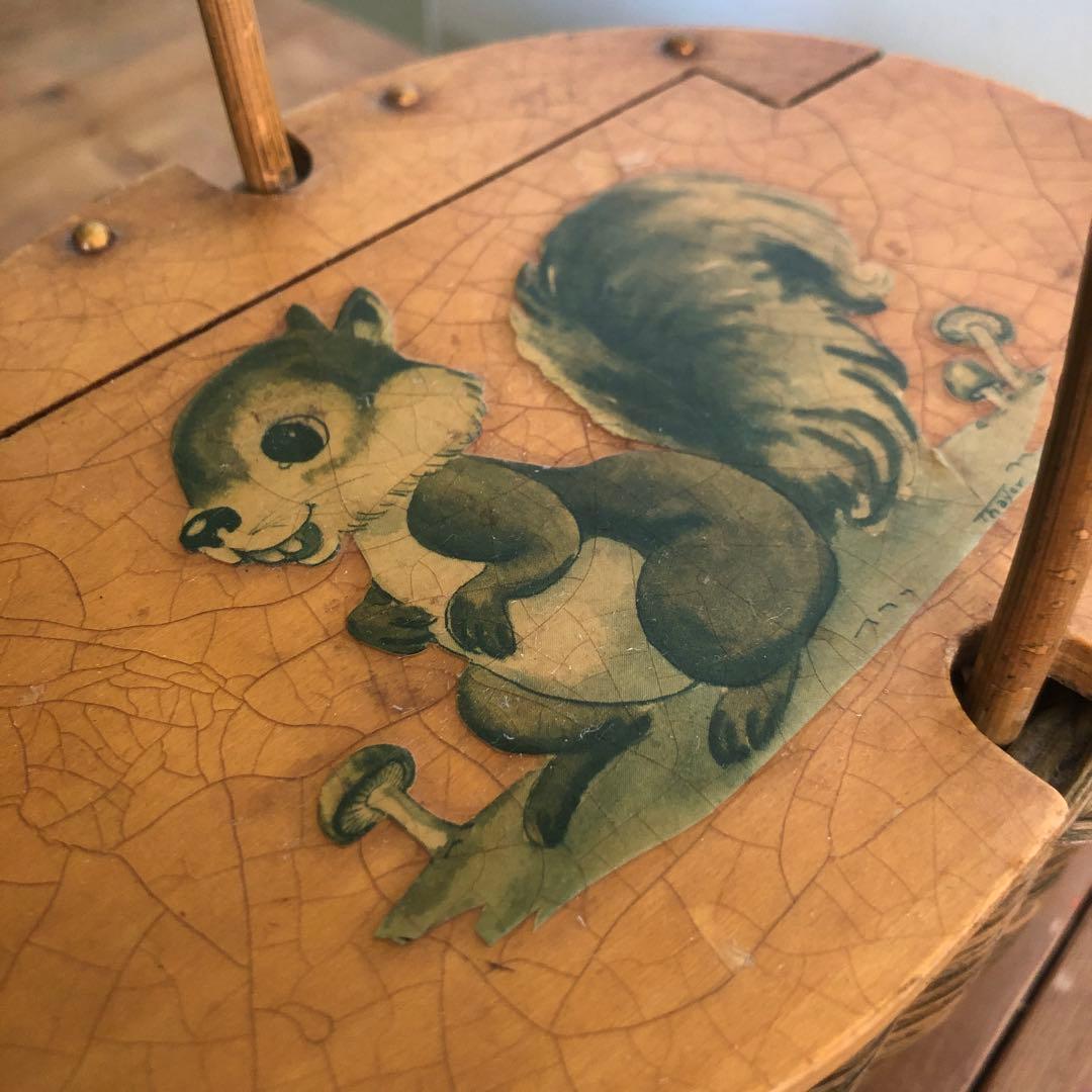 アンティーク　籠　カゴ　籐