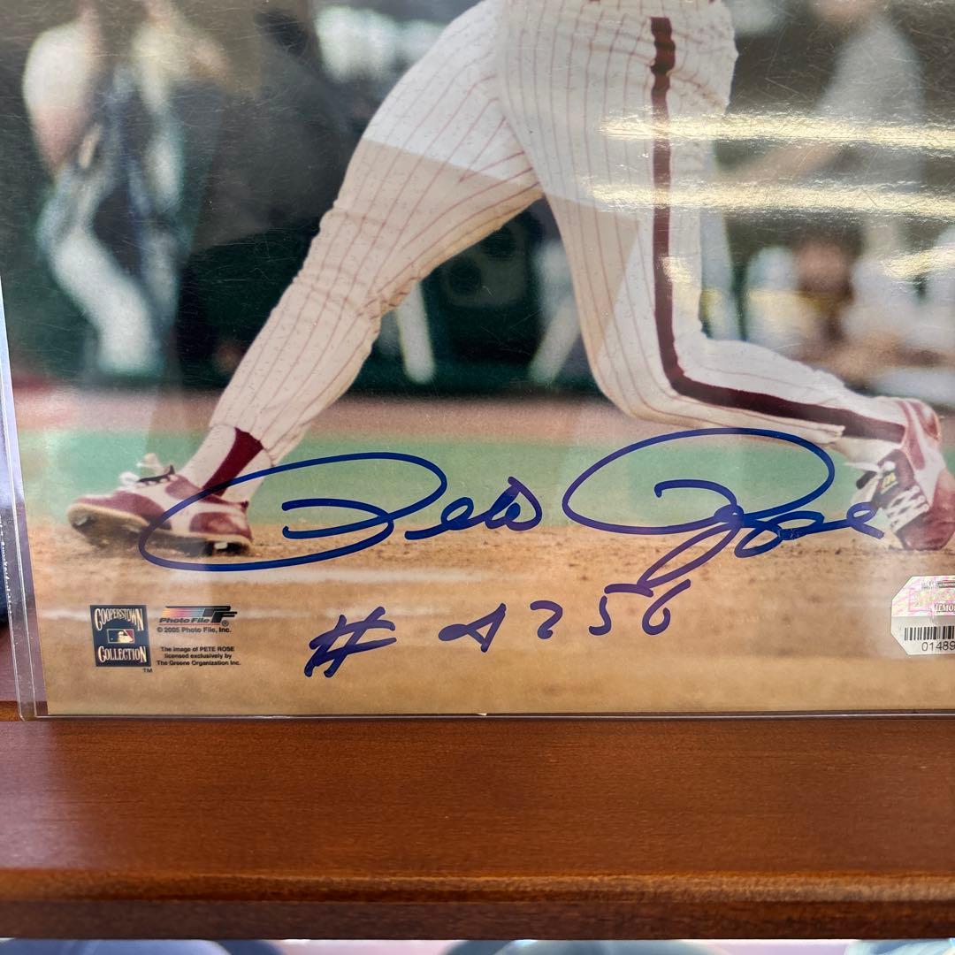 MLBピート・ローズ選手サイン入り写真
