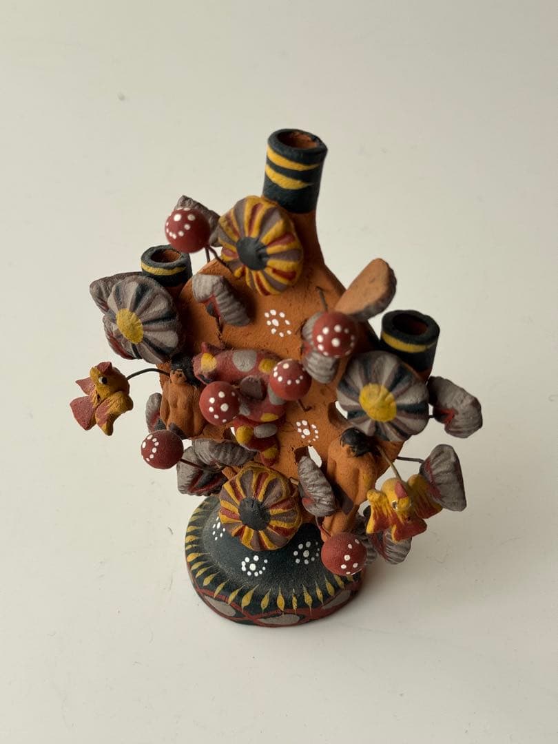 メキシコ ヴィンテージ 生命の樹 ツリーオブライフ 陶芸