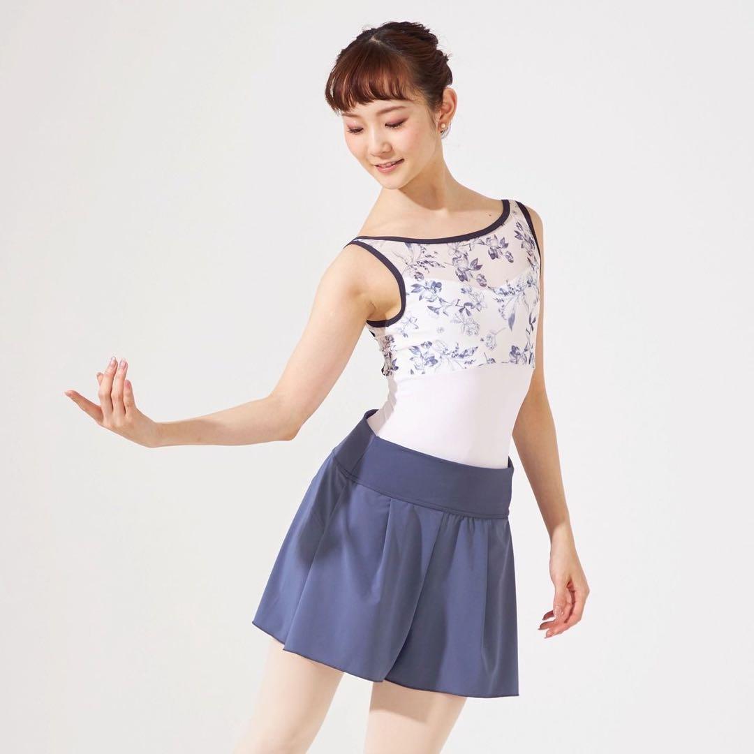 チャコット レオタード 花柄 ホワイト Lサイズ