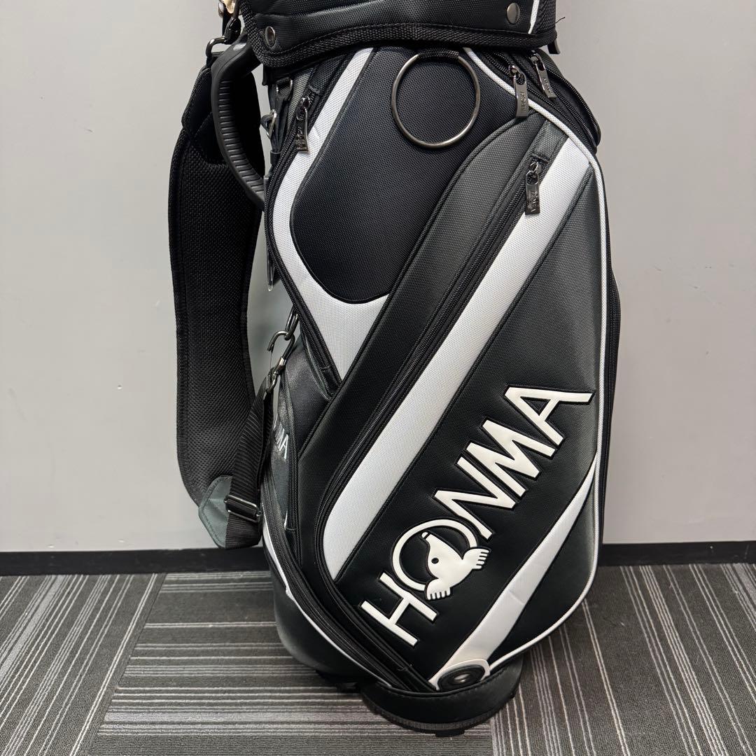 本間ゴルフ キャディバッグ 9型 UNISEX ブラック　ゴルフバッグ