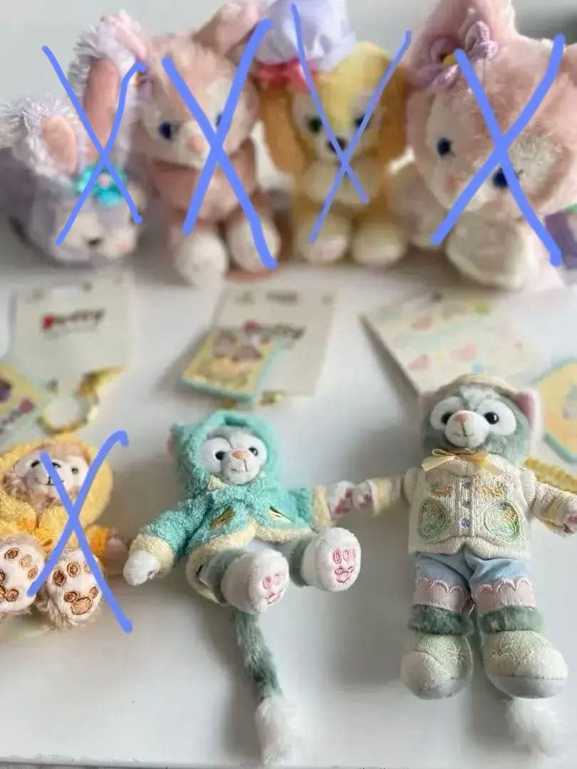 上海ディズニー　ダッフィーフレンズ・キーチェーンぬいぐるみ・肩のせいぬいぐるみ他