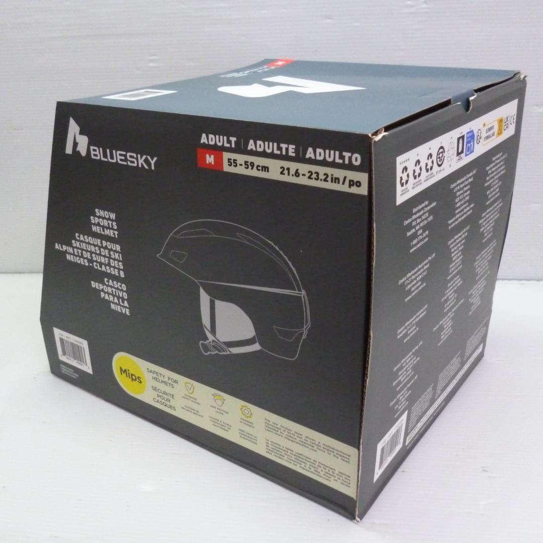ブルースカイ 大人用スノーヘルメット MIPS搭載 ブラック Mサイズ