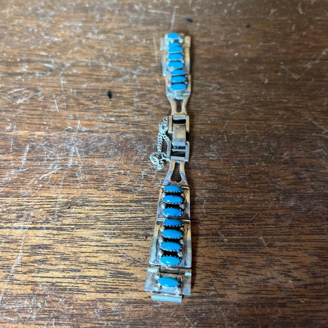 ヴィンテージ　シルバー　ターコイズウォッチブレスレット