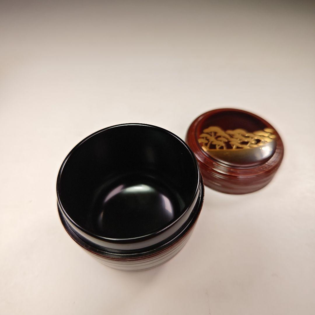 イ675 棗『多田桂寛作』『光琳松蒔絵　中棗 共箱』茶道具