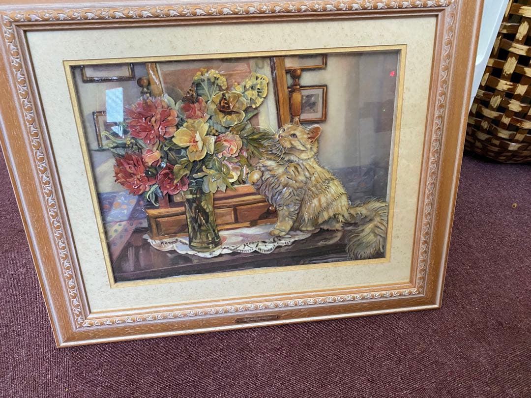 立体　猫　絵画