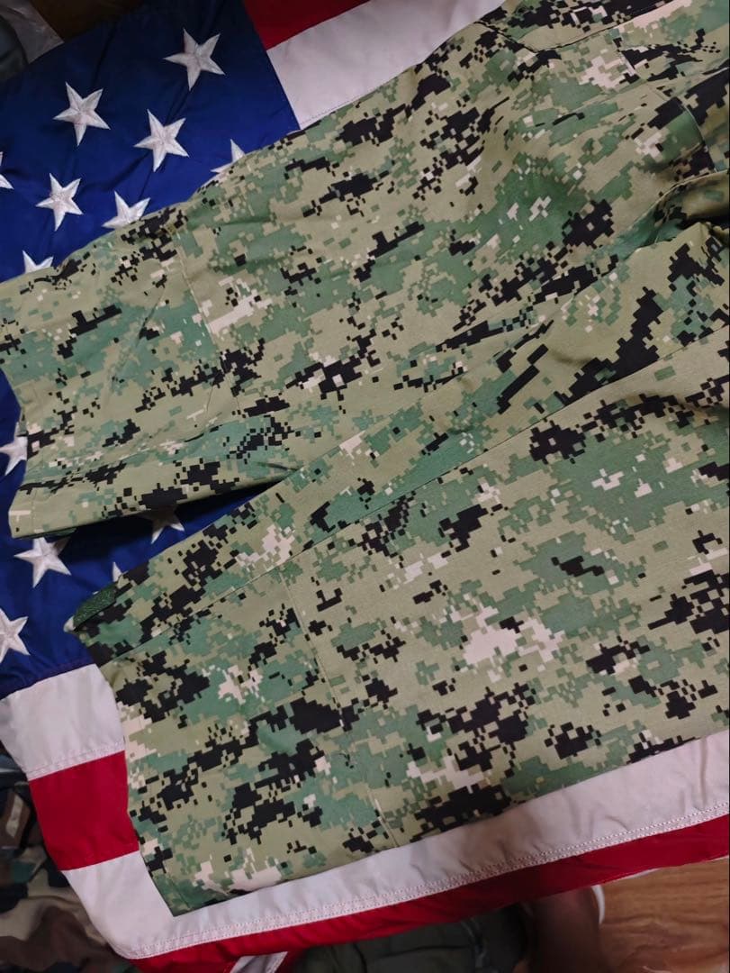 【新品・実物】US NAVY NWU Type3 APECS 防水パンツ SS