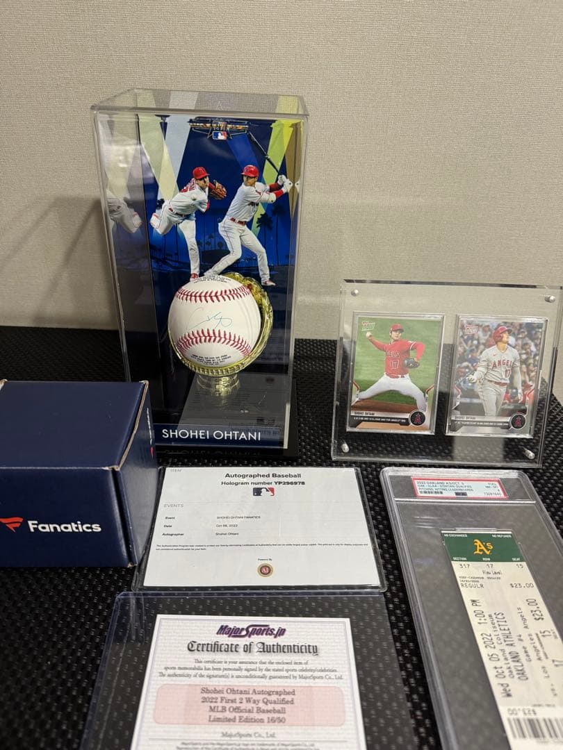 【50個限定】大谷翔平 直筆サイン MLB初投打規定数達成記念 MLBホログラム