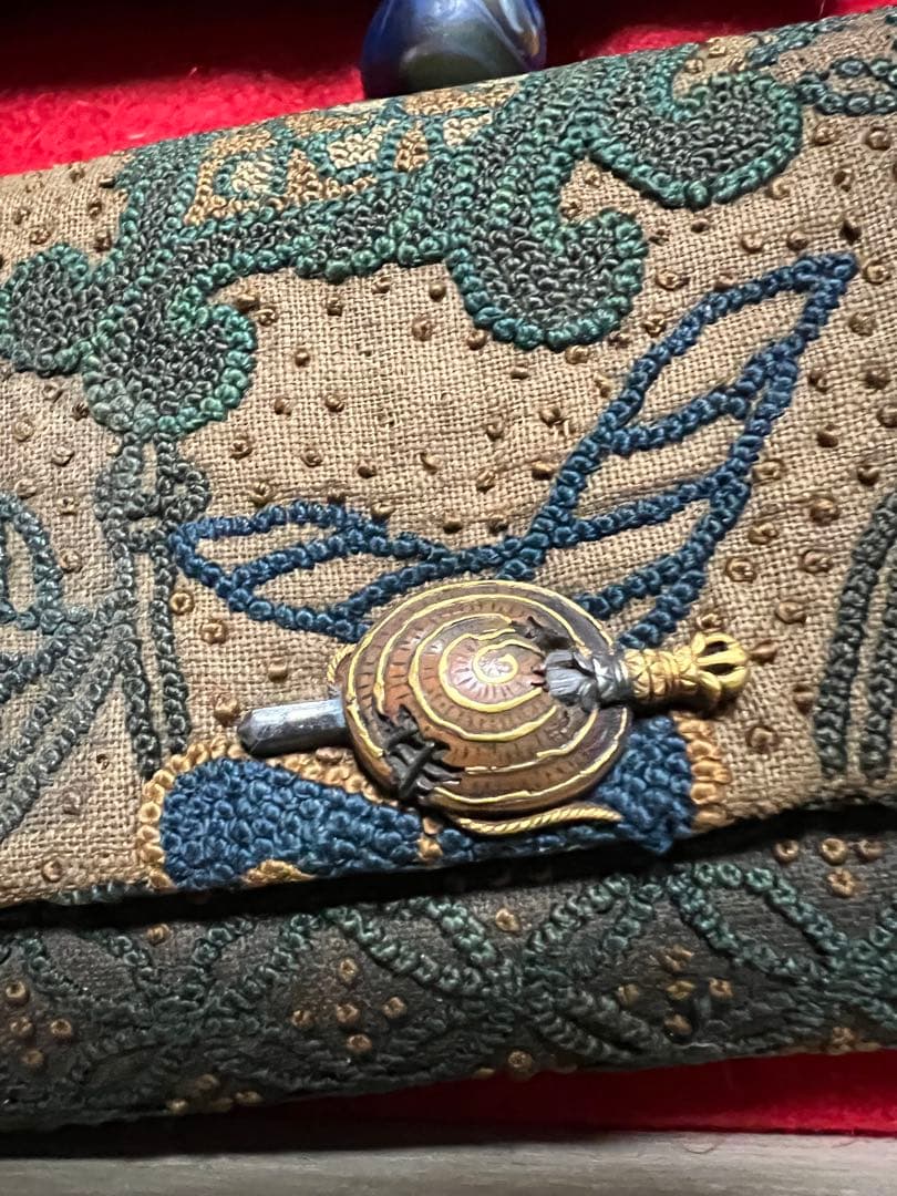 金製金具 煙草入れ k18刻印煙管 斑竹