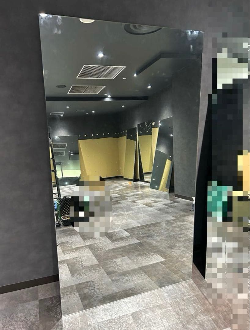 ジム用全身鏡 ミラー 約106cm×約190cm 直接引き取り限定 千葉県市川市