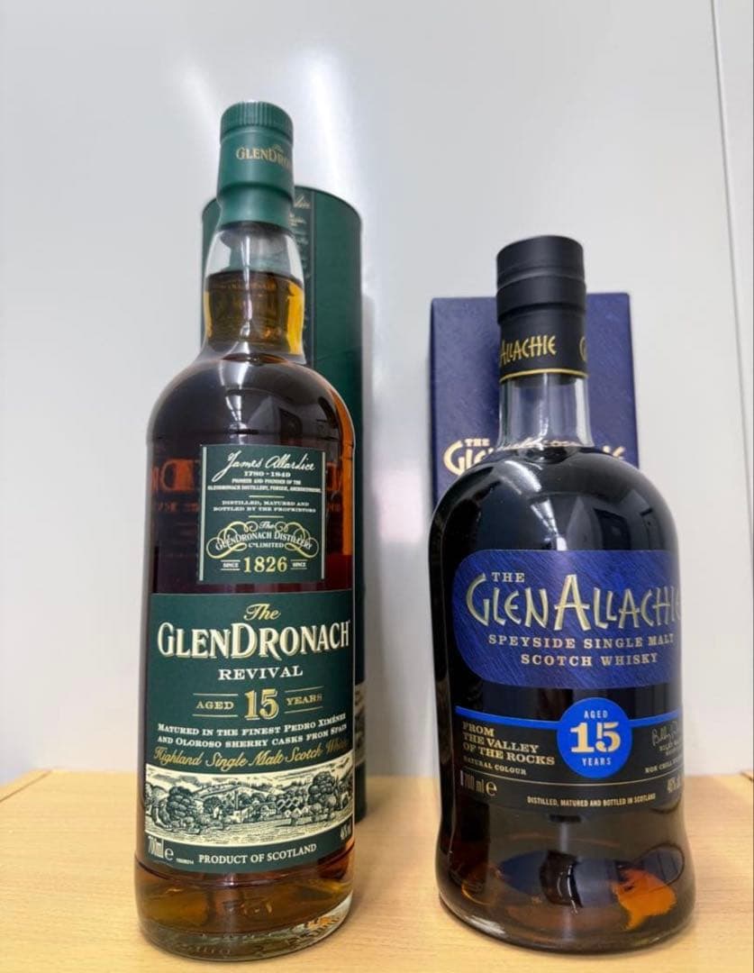ウイスキー15年　2本セット　グレンアラヒー　グレンドロナック　旧ボトル　完売品