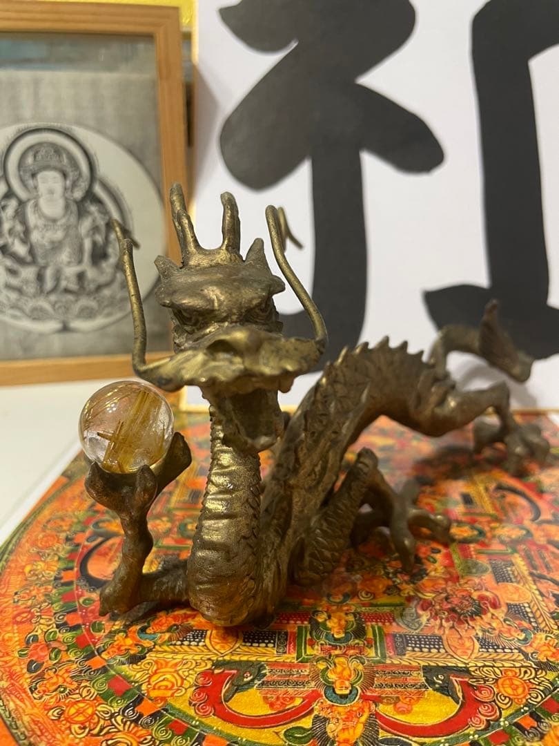 改運　風水アイテム　願い龍　置物