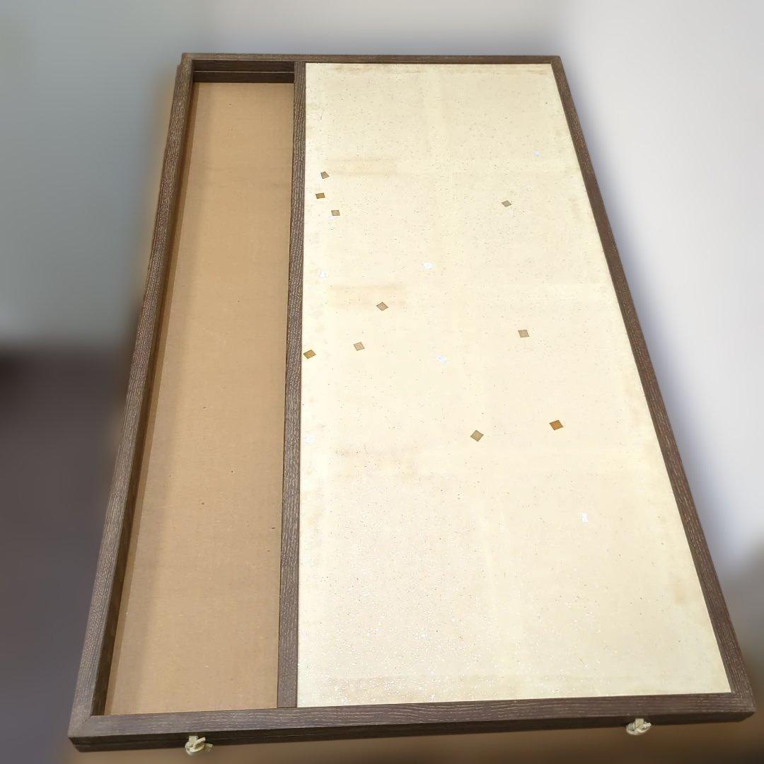 風炉先屏風　屏風　衝立　木製　茶道具　松透かし　金銀散らし　紙箱