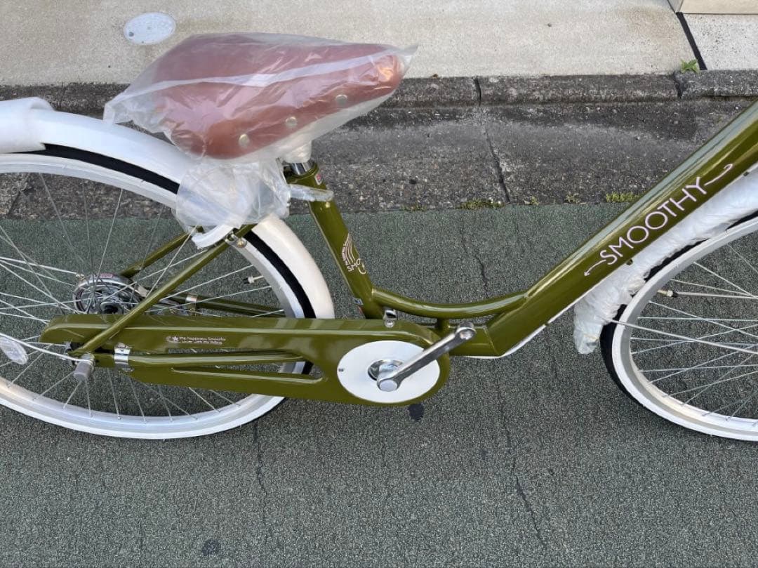 ジュニア自転車〓SMOOTHY★24インチ★LEDダイナモ★カーキ※配達地域限定