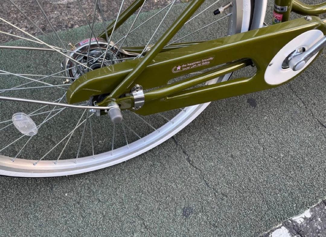 ジュニア自転車〓SMOOTHY★24インチ★LEDダイナモ★カーキ※配達地域限定