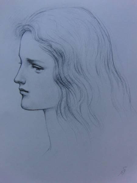 船越保武、聖セシリア、希少額装用画集画、大判、新品高級額装付