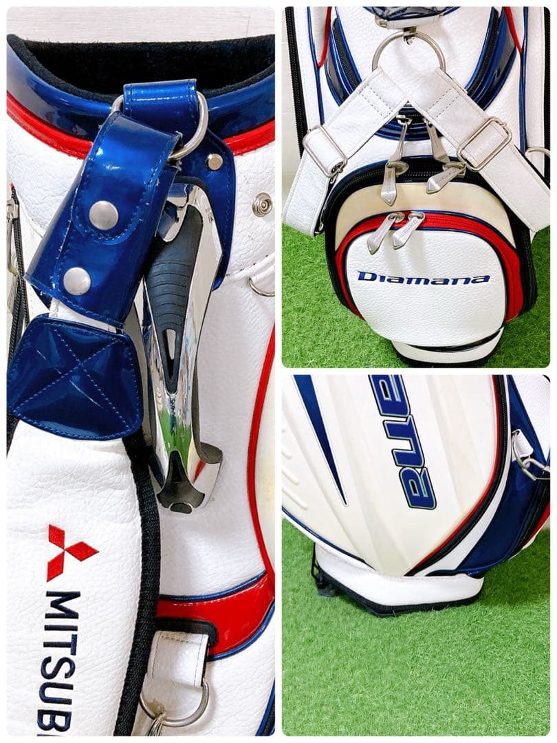 M1.ディアマナ　スタンド式　エナメル高級キャディバッグ　ゴルフクラブケース