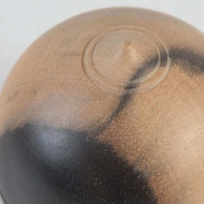 茶道具　黒柿製　宝珠　香合　V　9745