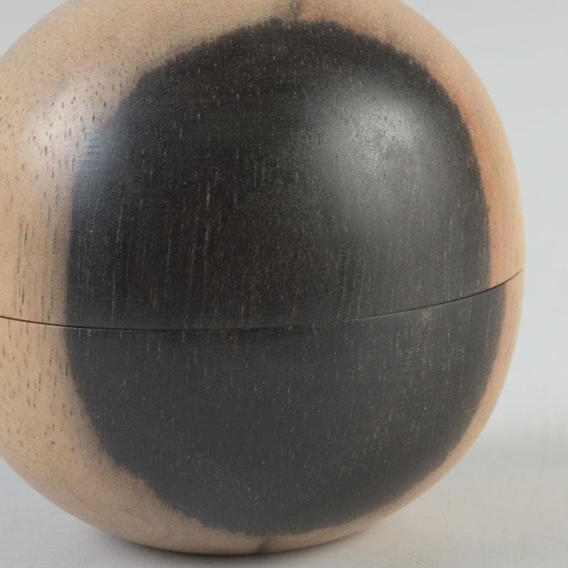 茶道具　黒柿製　宝珠　香合　V　9745