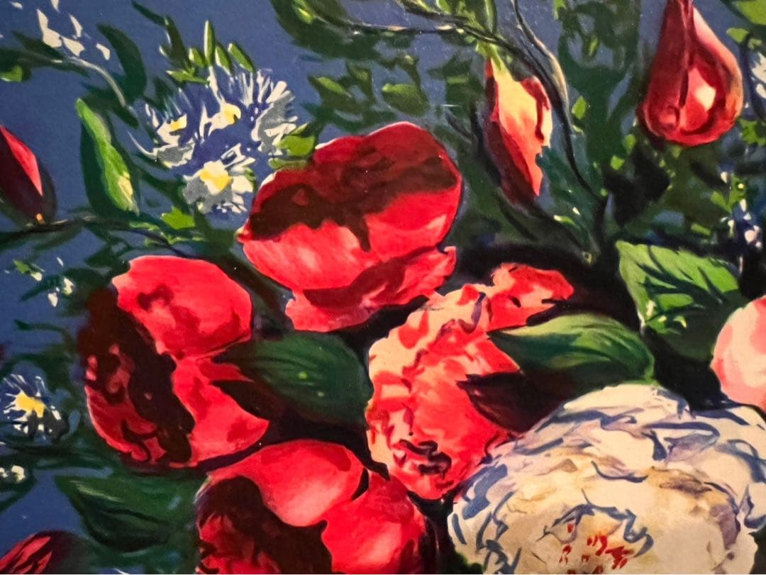 Alain Ragaru リトグラフ 額縁 インテリア 薔薇の盛花